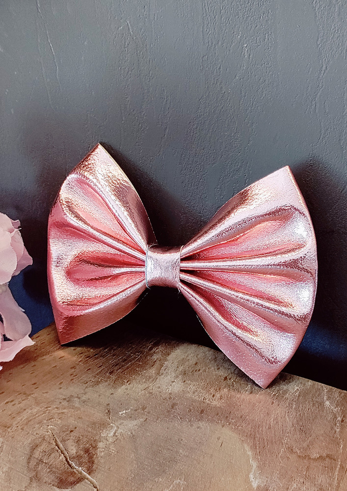 Metallic Hair Bow For Girls by The Little Girl Store-Gold-LG_MettalicBow03
