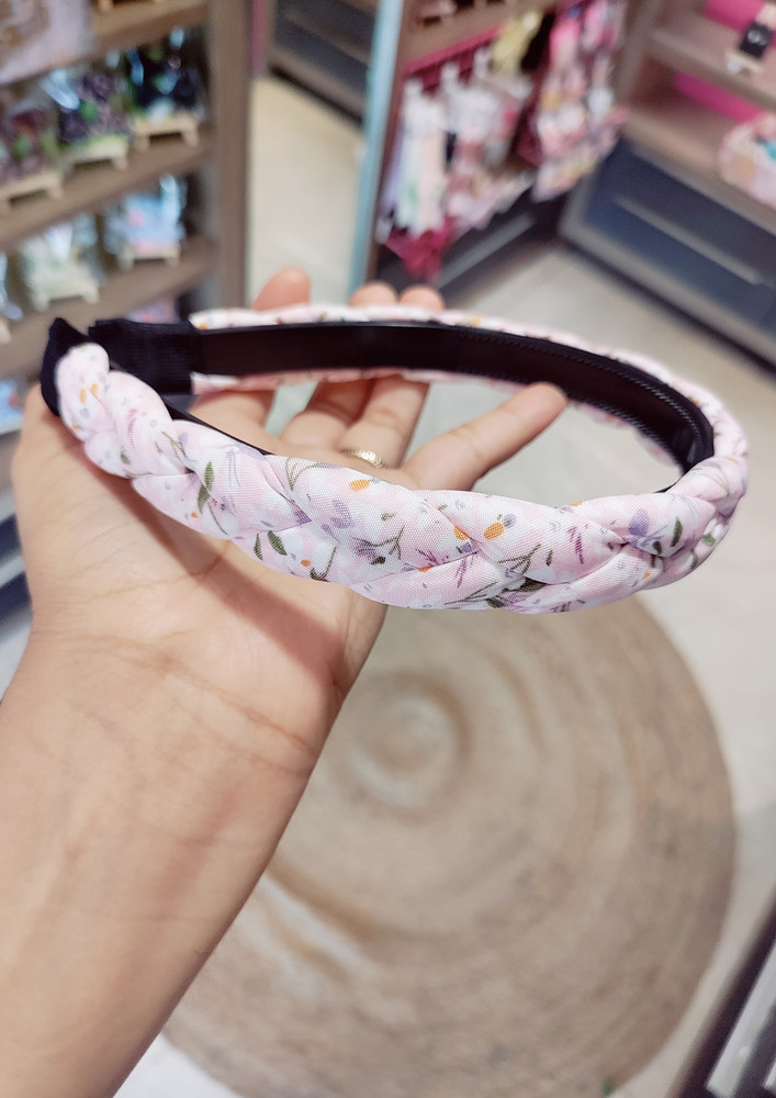 Charming Light Weight Floral Hair Band - Pink