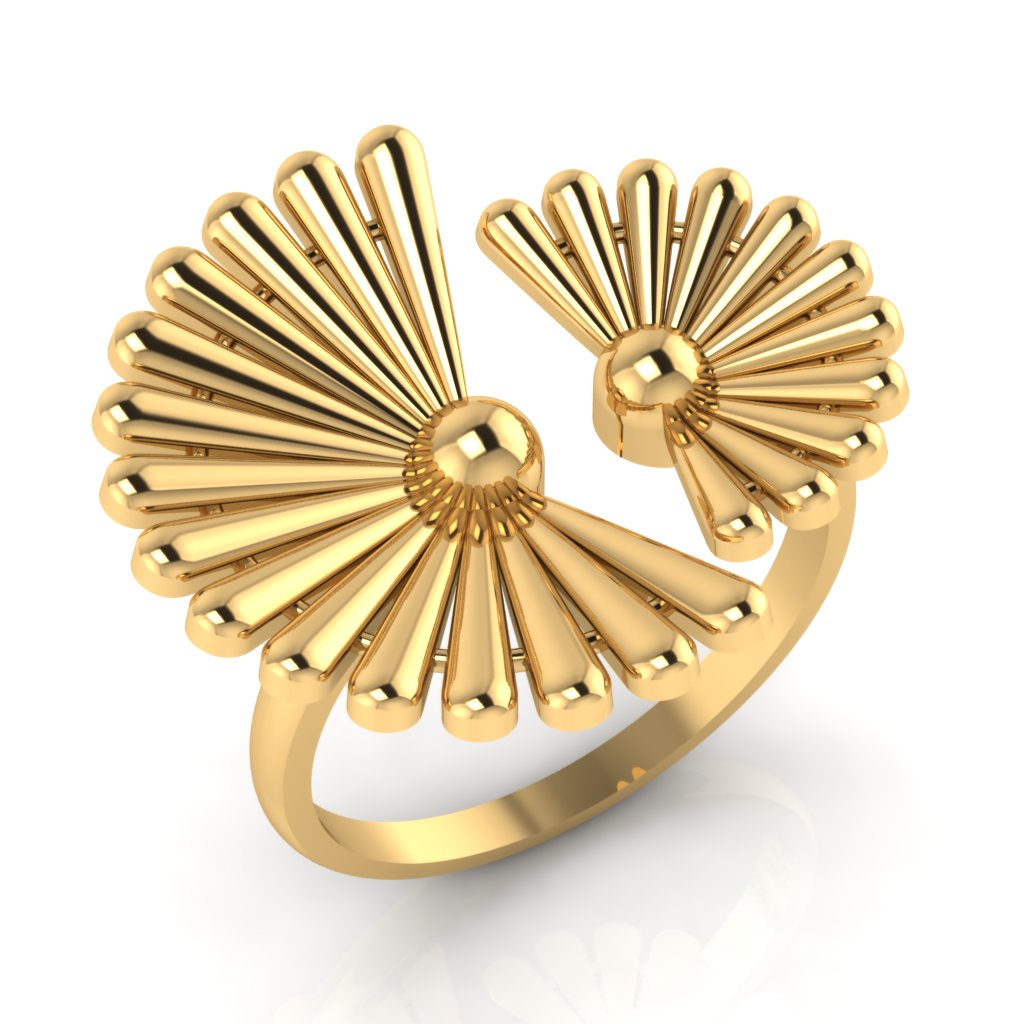Silver Gap Gold Plated Ring
