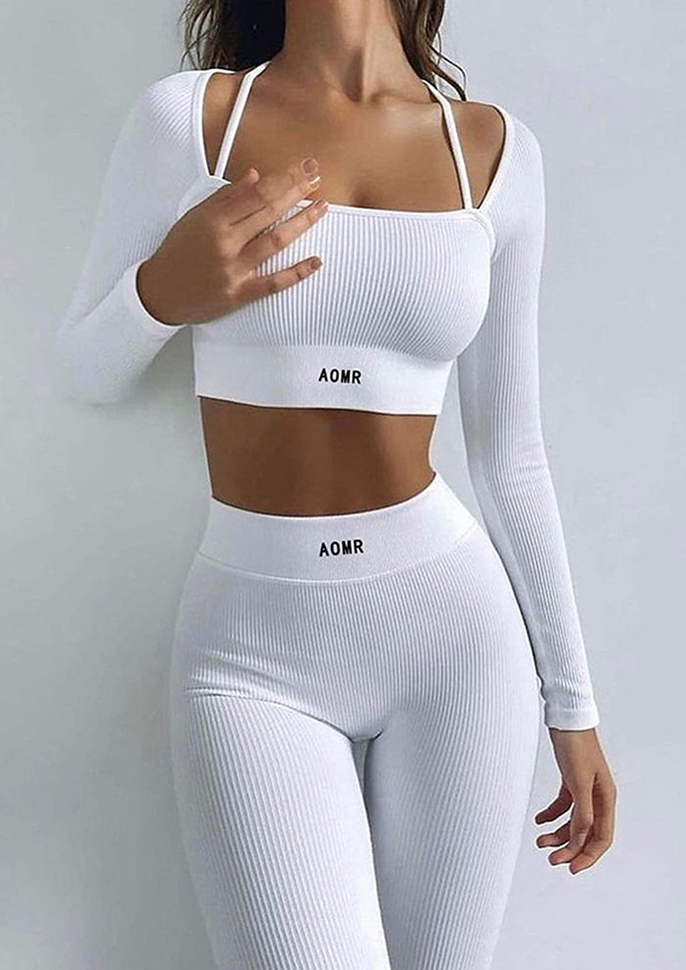 Ribbed top and leggings co-ord