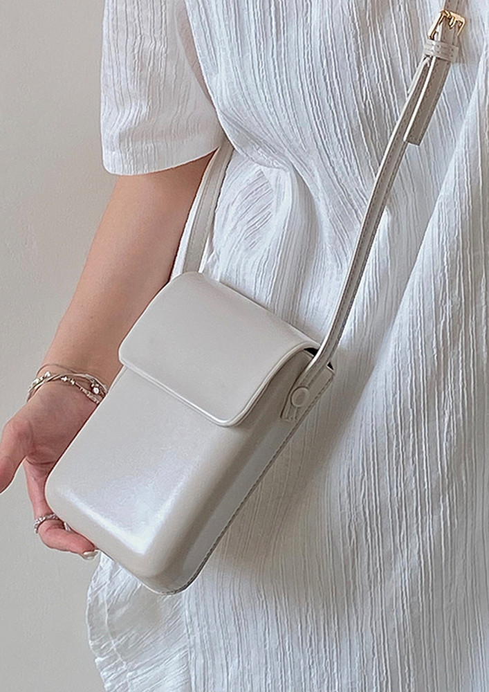 OFF-WHITE FLAP FRONT CROSSBODY BAG