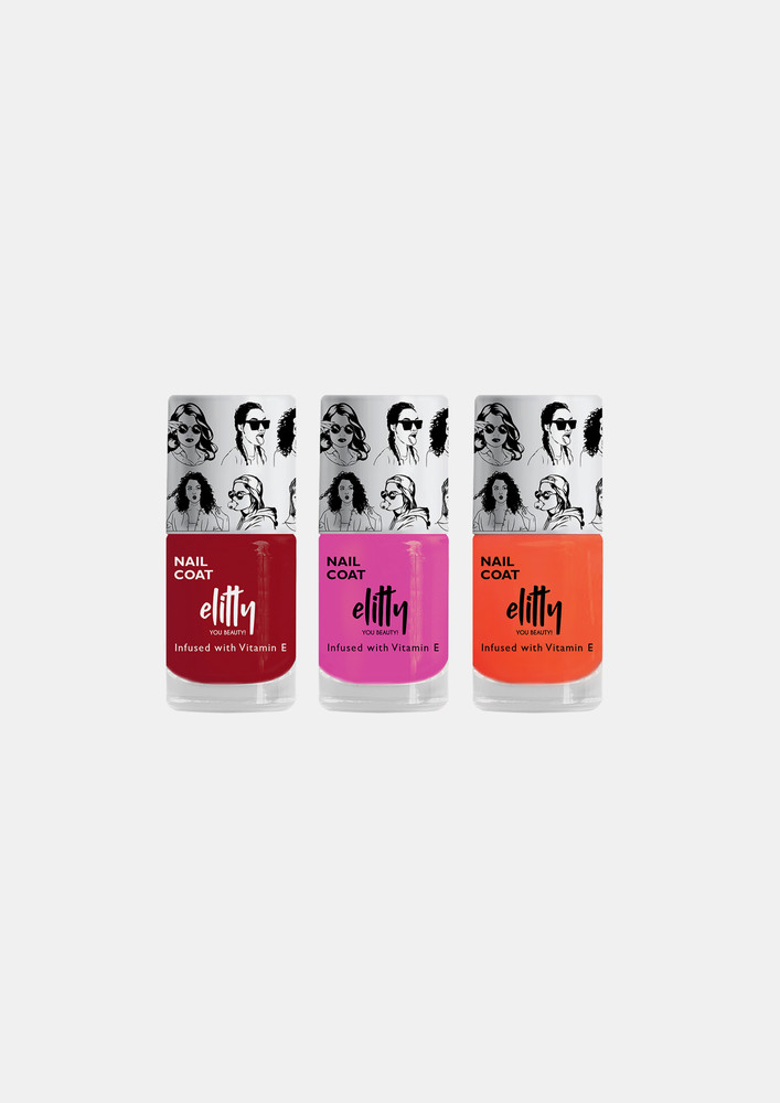 Elitty Mad Over Nails - Viral Combo (Bad Breakup, Juicy Gossip,Secret Crush), 12 Toxin Free Formula, Infused with Witch Hazel & Vit E, Vegan & Cruelty Free