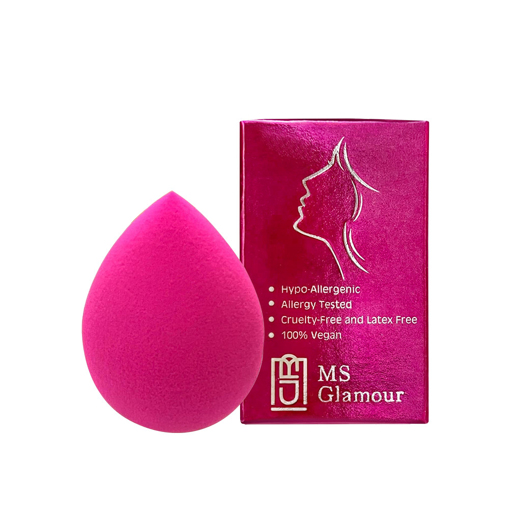 MS Glamour Hypoallergenic Beauty Blender Sponge for Professionals, Pink