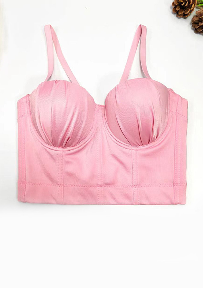 PINK STRAPPY CORSET TOP
