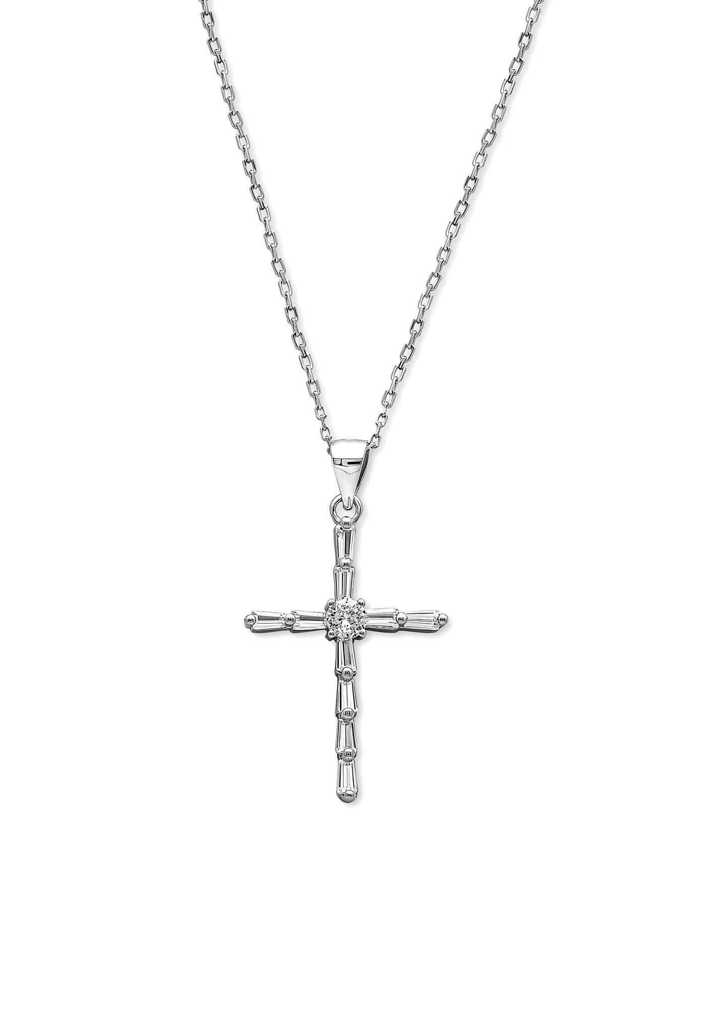 Fashion Cubic Zirconia Cross Necklace Pendant 925 Silver Filled Women  Jewelry | eBay
