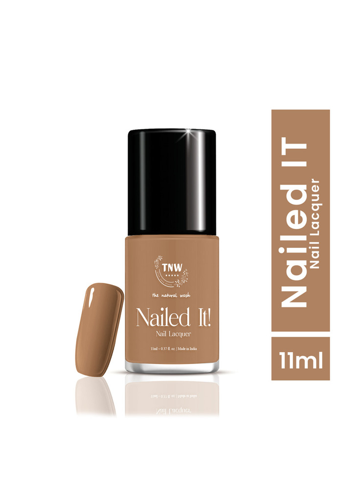 TNW -The Natural Wash Nailed It! - 01: Spiced Chai | Nail Polish | Chip Resistant | Pigmented | Long Lasting | Quick Drying | Nail Care | 11ml