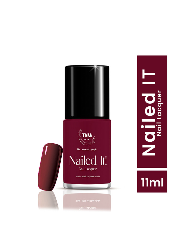 TNW -The Natural Wash Nailed It! - 09: Cherry Bomb | Nail Polish | Chip Resistant | Pigmented | Long Lasting | Quick Drying | 11ml