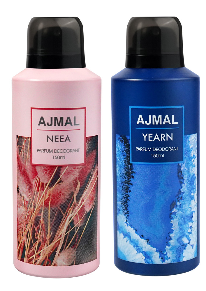 Ajmal Neea and Yearn Deodorant Perfume 150ML Each Long Lasting Spray Party Wear Gift For Men and Women Online Exclusive
