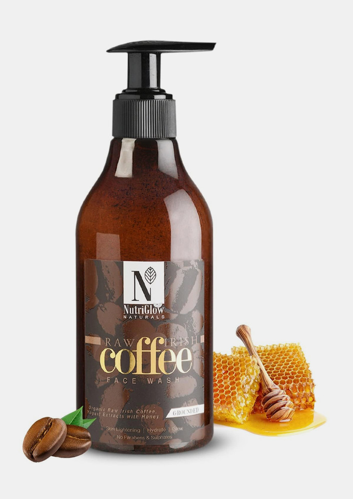 NutriGlow NATURAL's Coffee Face Wash For Glowing Skin for Men,Women| Long Lasting Refreshment, Deep Cleanser, Blackheads Removal, Acne Treatment| Paraben & Sulphate Free| 300ml