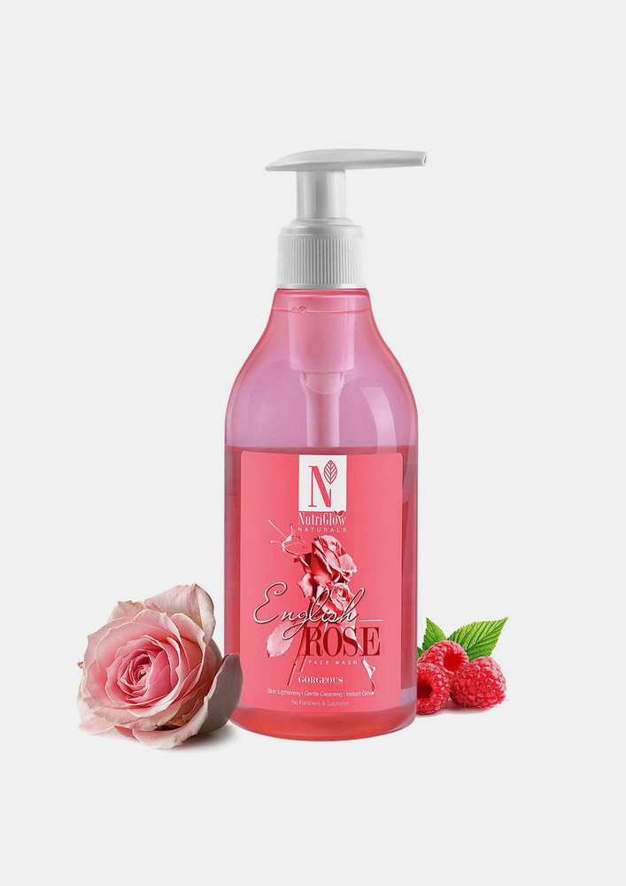 NutriGlow Natural's English Rose Face wash /With Natural Source Ingredients/clean the skin/ glow / cleansing