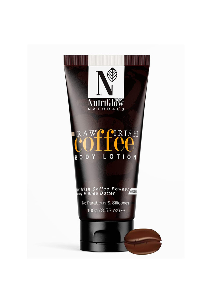 NutriGlow NATURAL'S Raw Irish Coffee Body Lotion to Treat Dull Skin, Lightweight (100 g)