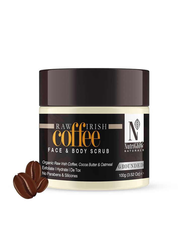 NutriGlow Natural’s Raw Irish Coffee Face & Body Scrub (100g)