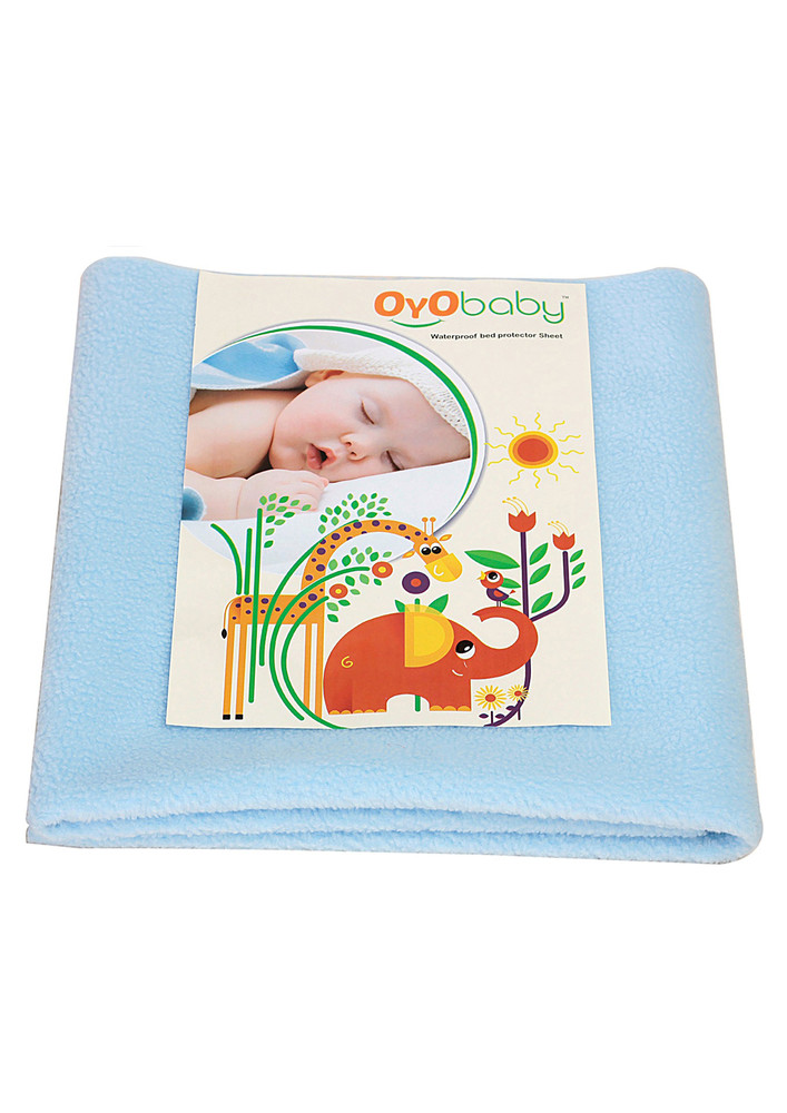 Oyo Baby Cotton Baby Bed Protecting Mat (blue, Small)-ob-2020-b
