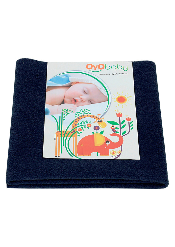 Oyo Baby Cotton Baby Bed Protecting Mat (dark Blue, Small)-ob-2020-db