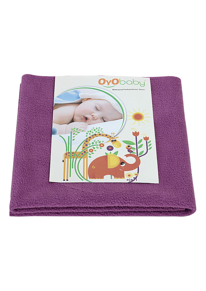 Oyo Baby Cotton Baby Bed Protecting Mat (Rani pink, Small)-OB-2020-RP