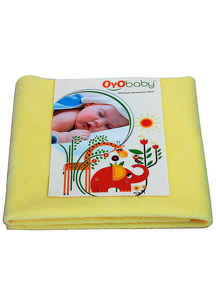 Oyo Baby Cotton Baby Bed Protecting Mat (Yellow, Small)-OB-2020-Y