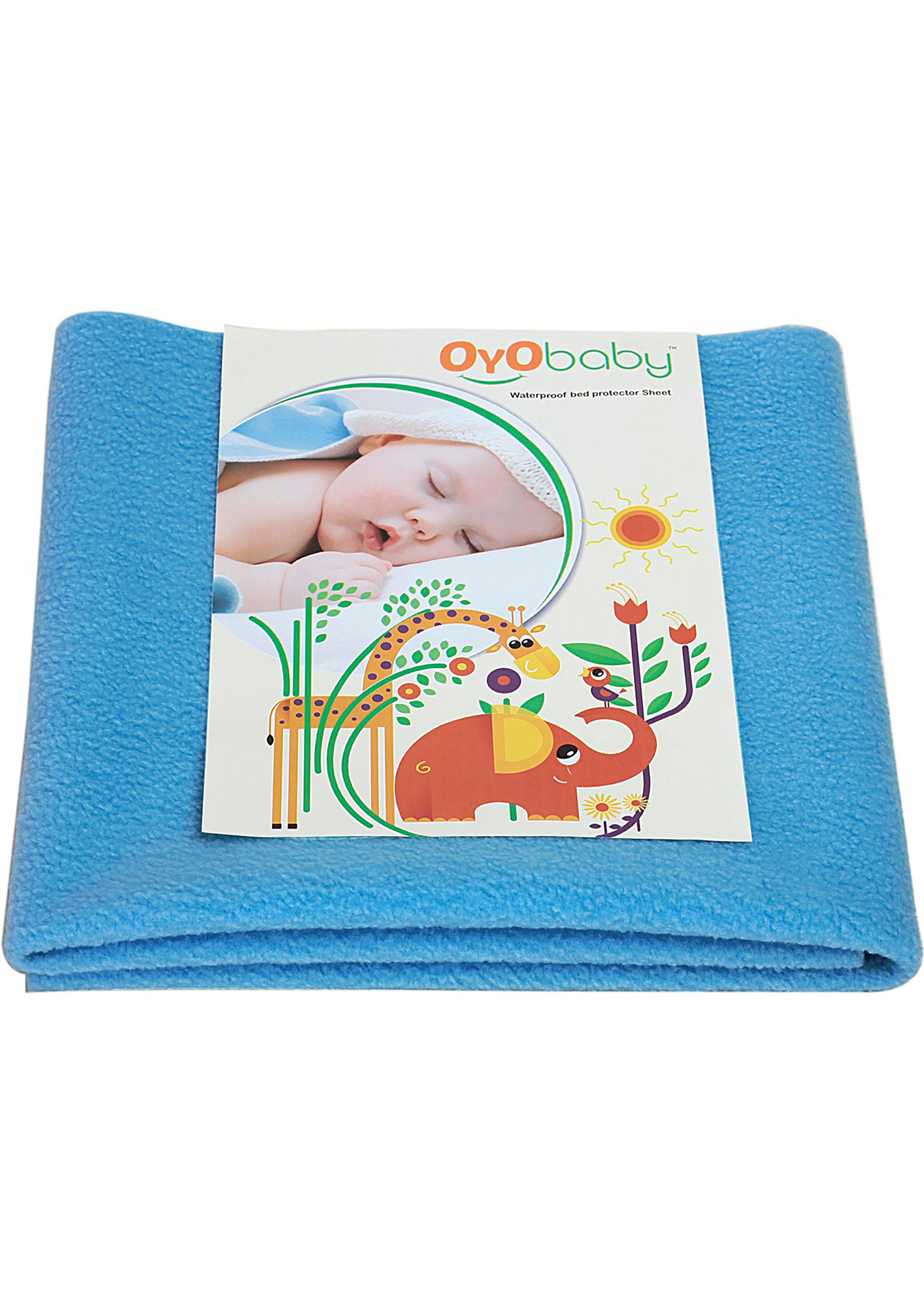 Oyo Baby Cotton Baby Bed Protecting Mat (Firoza, Medium)-OB-2021-F