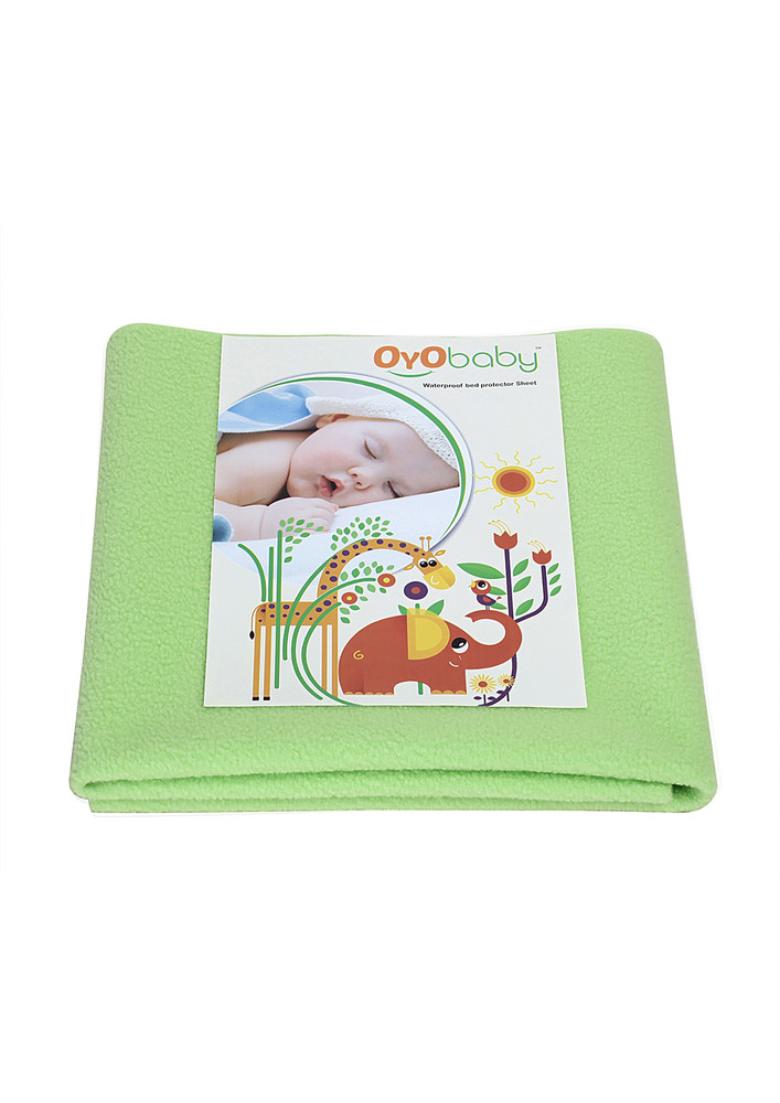 Oyo Baby Cotton Baby Bed Protecting Mat (Light Green, Medium)-OB-2021-LG