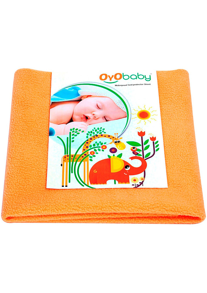 Oyo Baby Cotton Baby Bed Protecting Mat (Peach, Medium)-OB-2021-PC