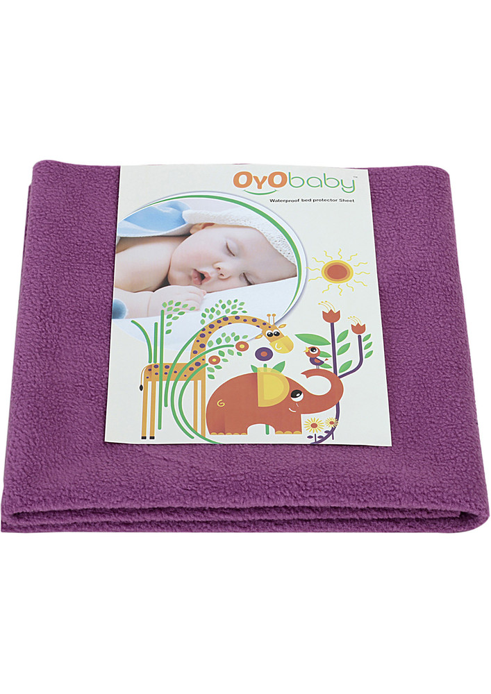 Oyo Baby Cotton Baby Bed Protecting Mat (rani Pink, Medium)-ob-2021-rp