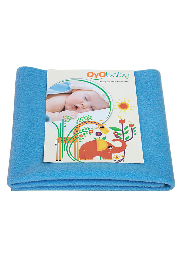 Oyo Baby Cotton Baby Bed Protecting Mat (firoza, Large)-ob-2022-f