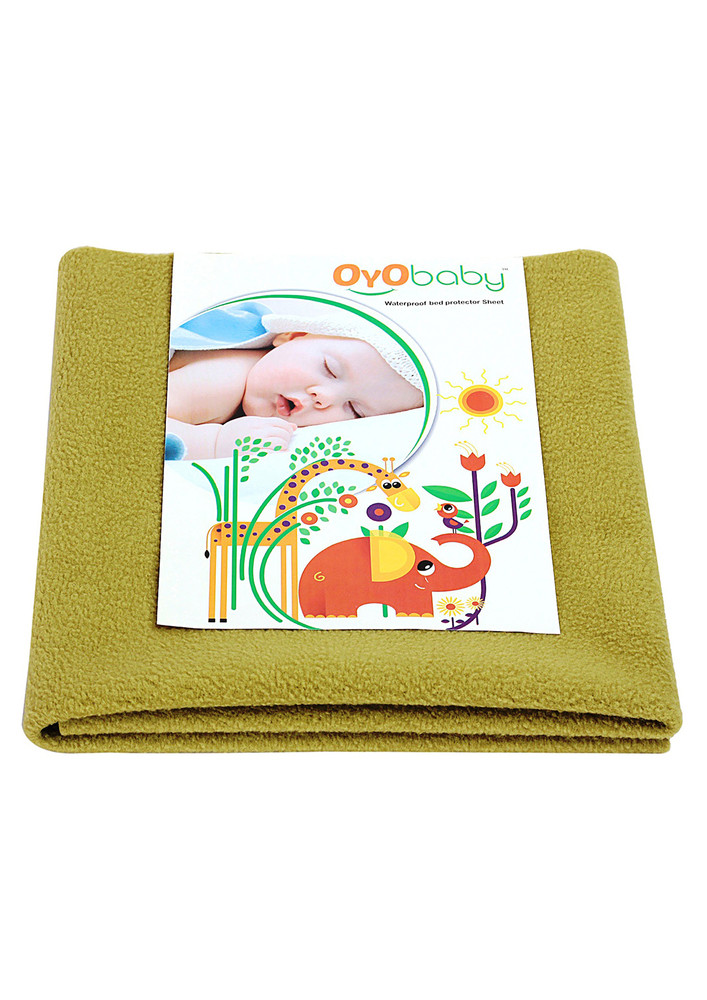 Oyo Baby Cotton Baby Bed Protecting Mat (gold, Large)-ob-2022-g