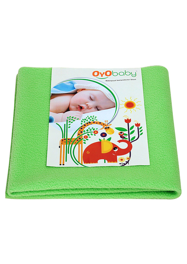 Oyo Baby Cotton Baby Bed Protecting Mat (light Green, Large)-ob-2022-lg