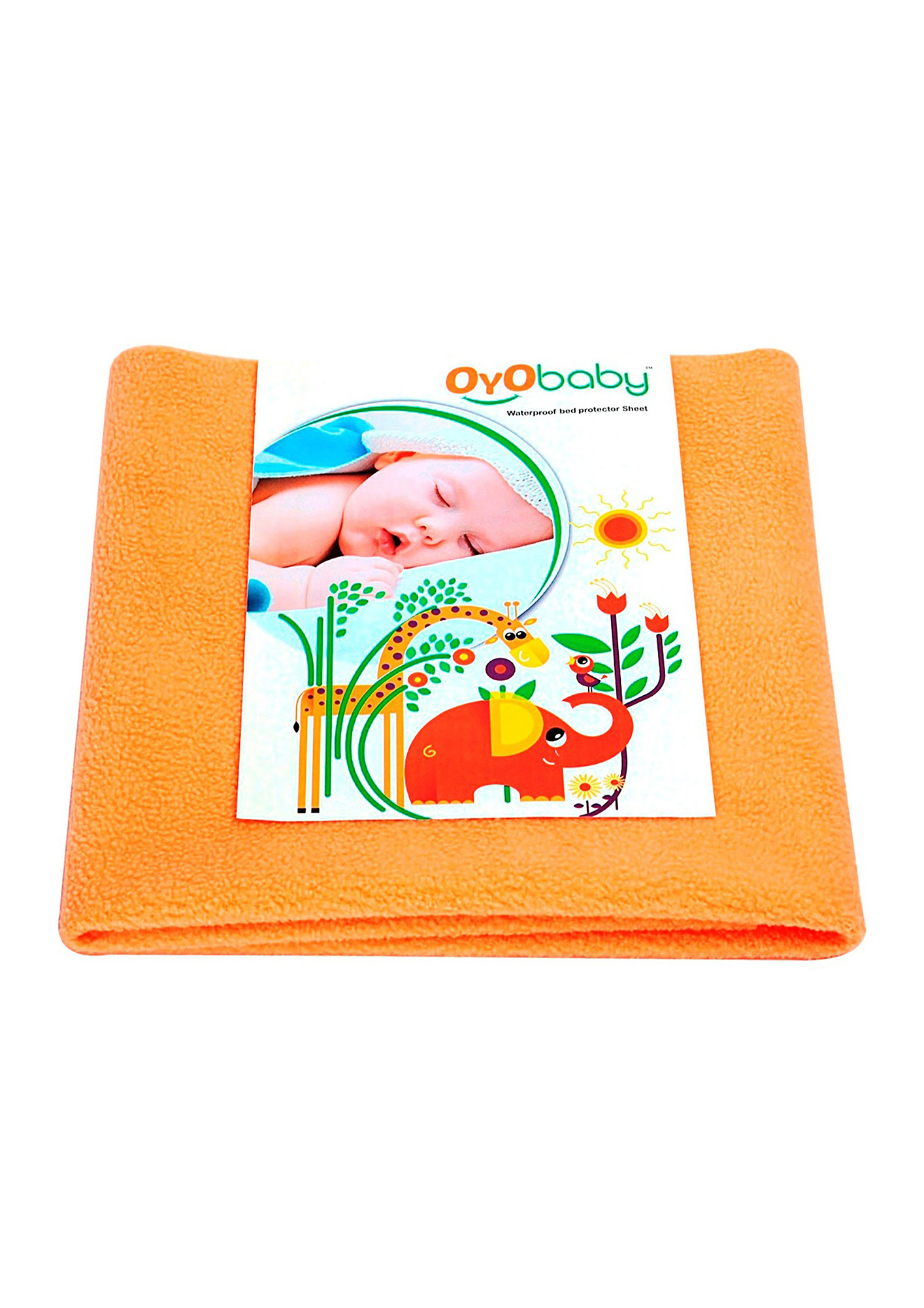 Oyo Baby Cotton Baby Bed Protecting Mat (Peach, Large)-OB-2022-PC