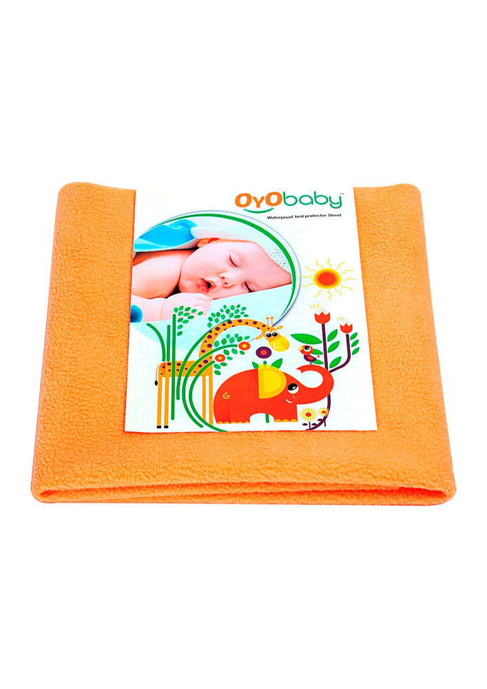 Oyo Baby Cotton Baby Bed Protecting Mat (peach, Large)-ob-2022-pc