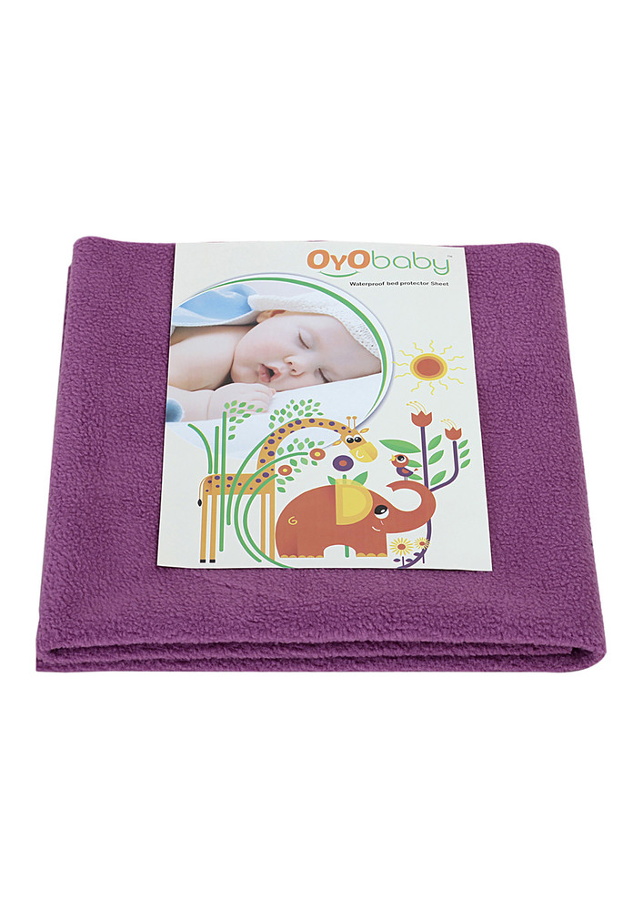 Oyo Baby Cotton Baby Bed Protecting Mat (rani Pink, Large)-ob-2022-rp