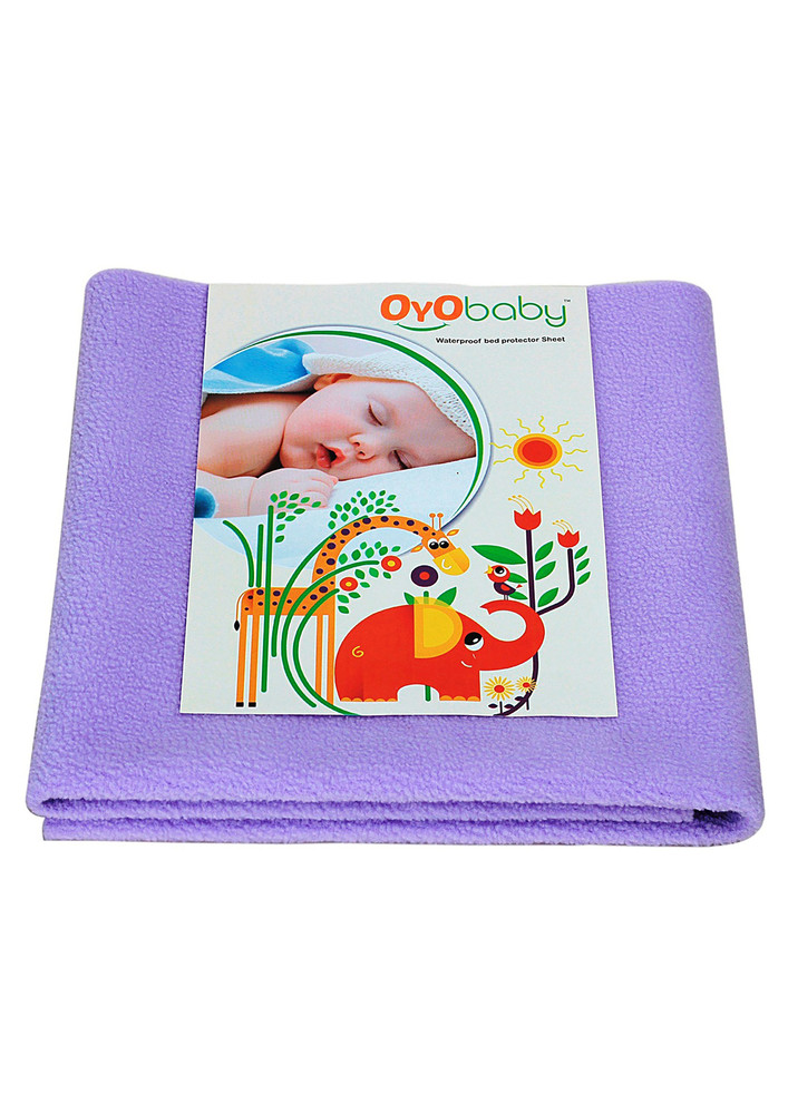 Oyo Baby Cotton Baby Bed Protecting Mat (voilet, Large)-ob-2022-v