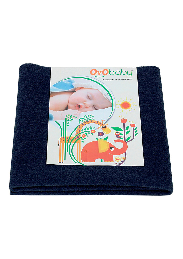 Oyo Baby Cotton Baby Bed Protecting Mat (Dark Blue, Extra Large)-OB-2023-DB