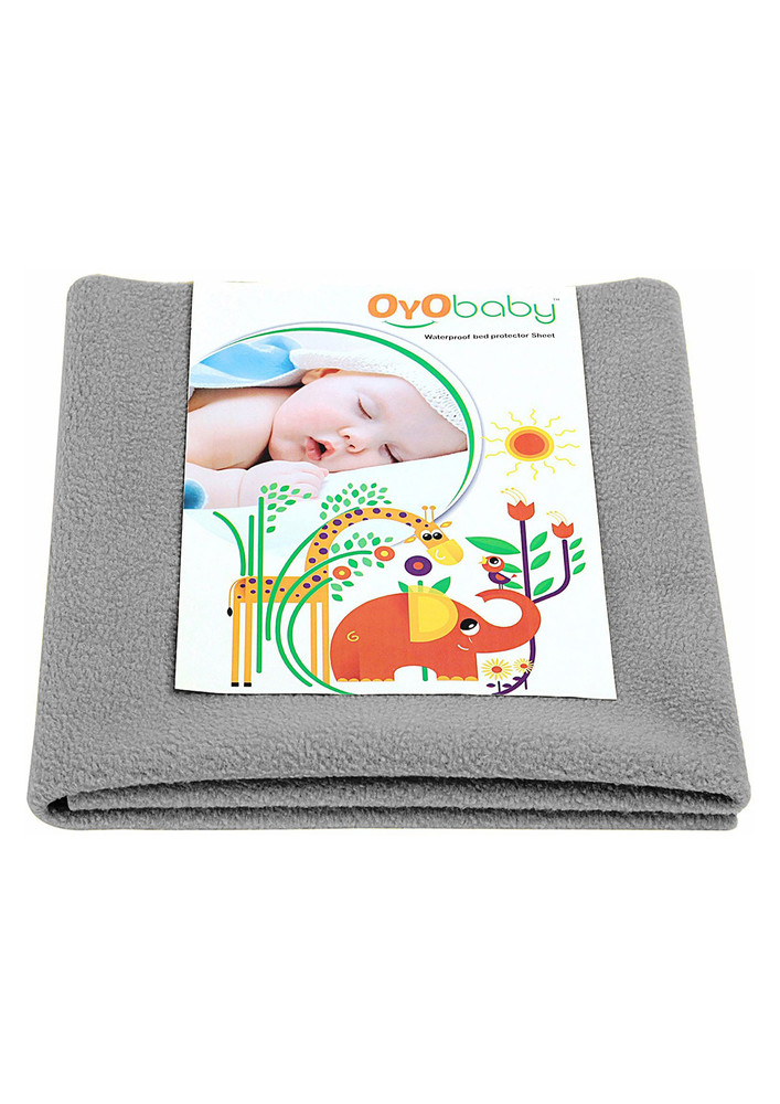 Oyo Baby Cotton Baby Bed Protecting Mat (Grey, Extra Large)-OB-2023-GR