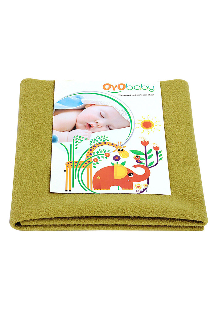 Oyo Baby Cotton Baby Bed Protecting Mat (gold, Extra Large)-ob-2023-g