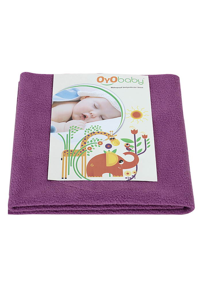Oyo Baby Cotton Baby Bed Protecting Mat (Rani pink, Extra Large)-OB-2023-RP