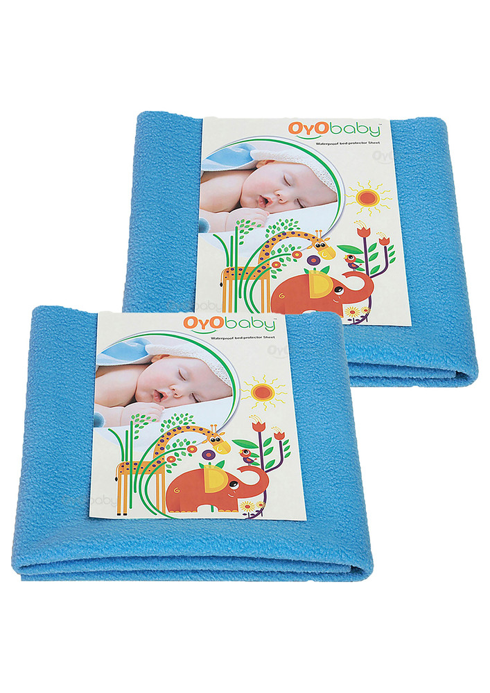 Oyo Baby Cotton Baby Bed Protecting Mat (firoza, Small, Pack Of 2)-ob-2025-f