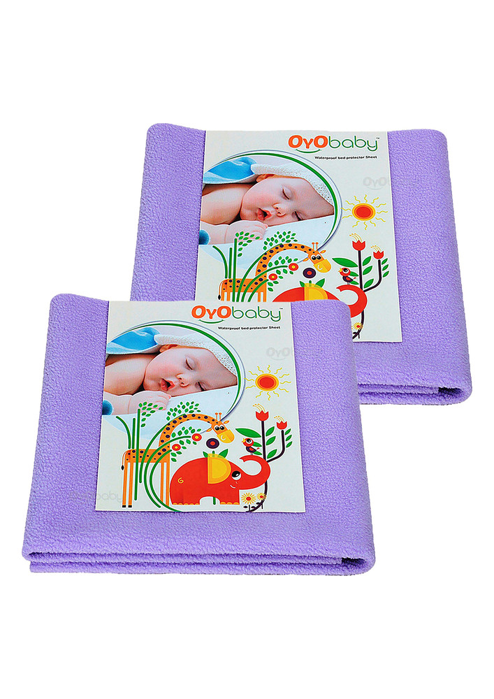 Oyo Baby Cotton Baby Bed Protecting Mat (voilet, Small, Pack Of 2)-ob-2025-v