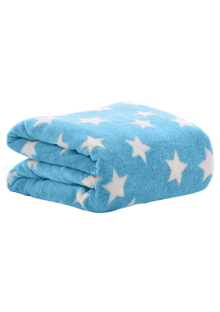 Oyo Baby Printed Single Crib Baby Blanket For  Ac Room (microfiber, Printed Blue)-ob-2053-str-b