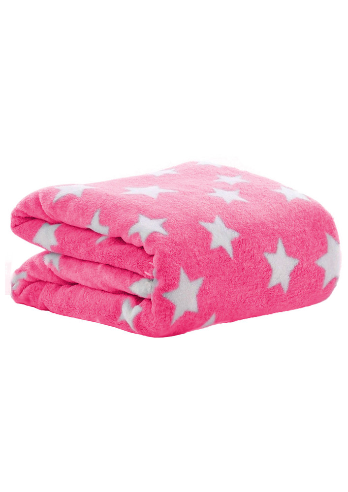 Oyo Baby Printed Single Crib Baby Blanket for  AC Room (Microfiber, Printed Pink)-OB-2053-STR-P