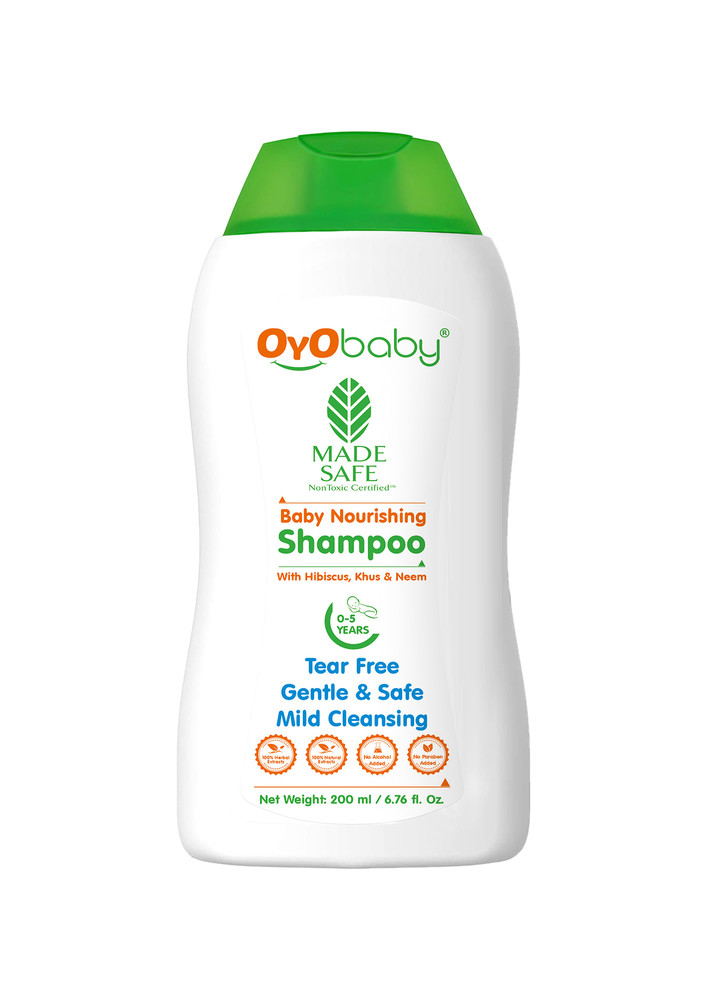 Oyo Baby Baby Shampoo For New Born Baby With No More Tears Formula With Hibiscus & Khus Khus, No Parabens & Alcohol Nourishing Baby Shampoo (200 Ml)-ob-2311