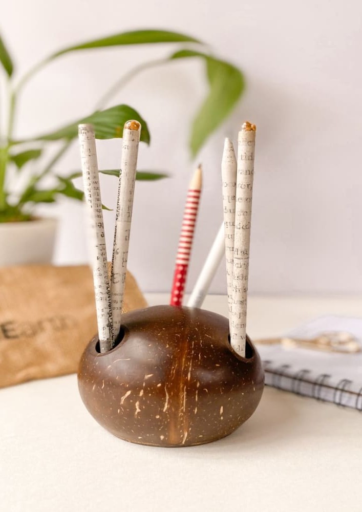 Coconut Shell Pen stand