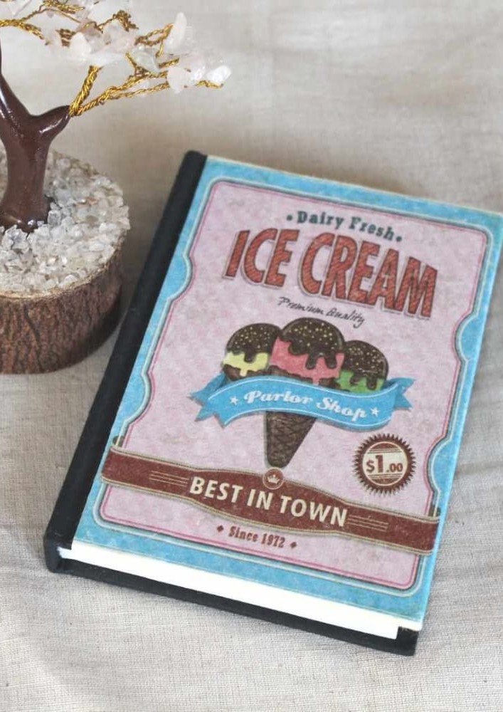 Hardcover Recycled Paper Journal Ice Cream