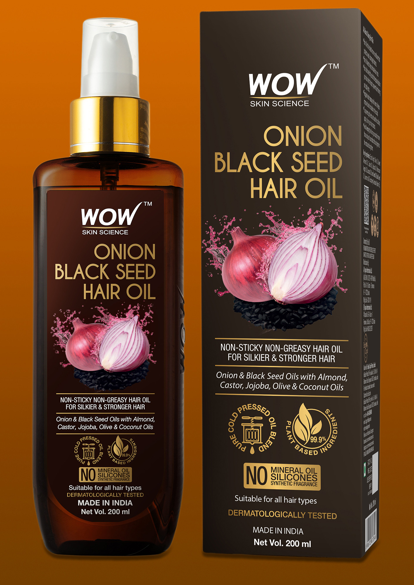 Buy WOW Skin Science Onion Oil - Black Seed Onion Hair Oil + Shampoo Hair  Care Kit - Net Vol 500mL for Women Online in India