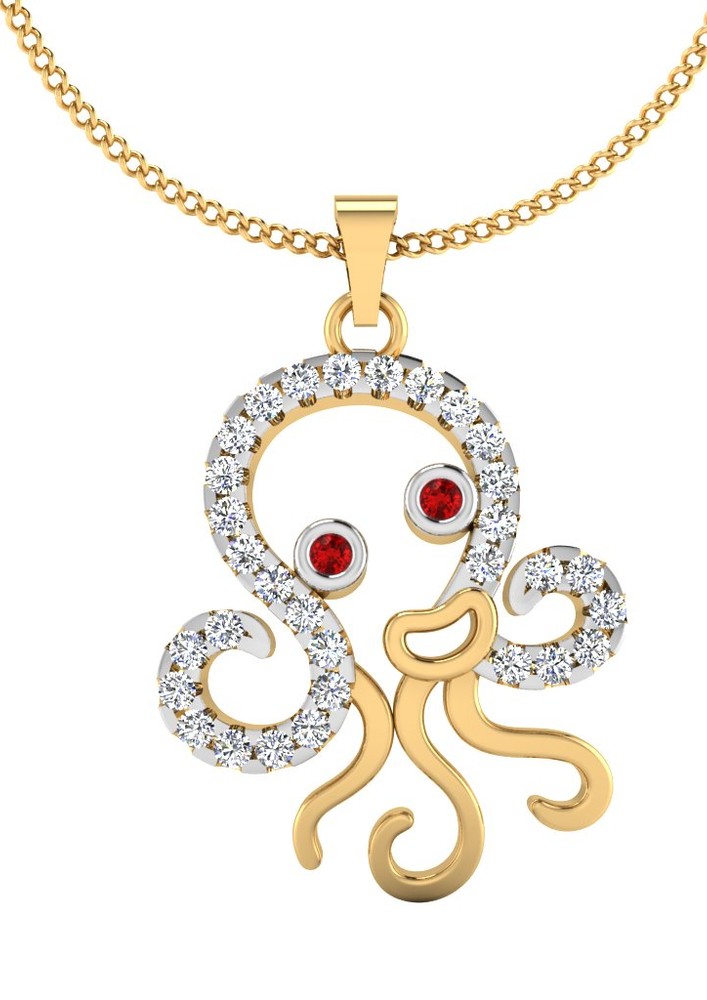 Octopus Design Silver Pendant