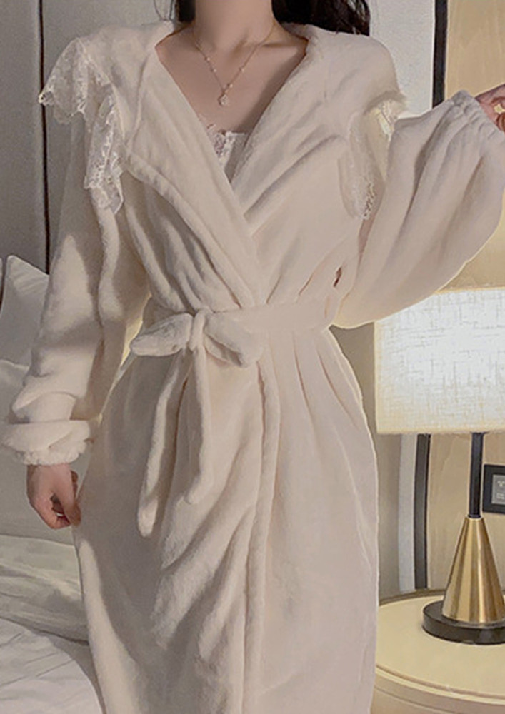 Soft Weave Off-white Fs White Nightwear Robe