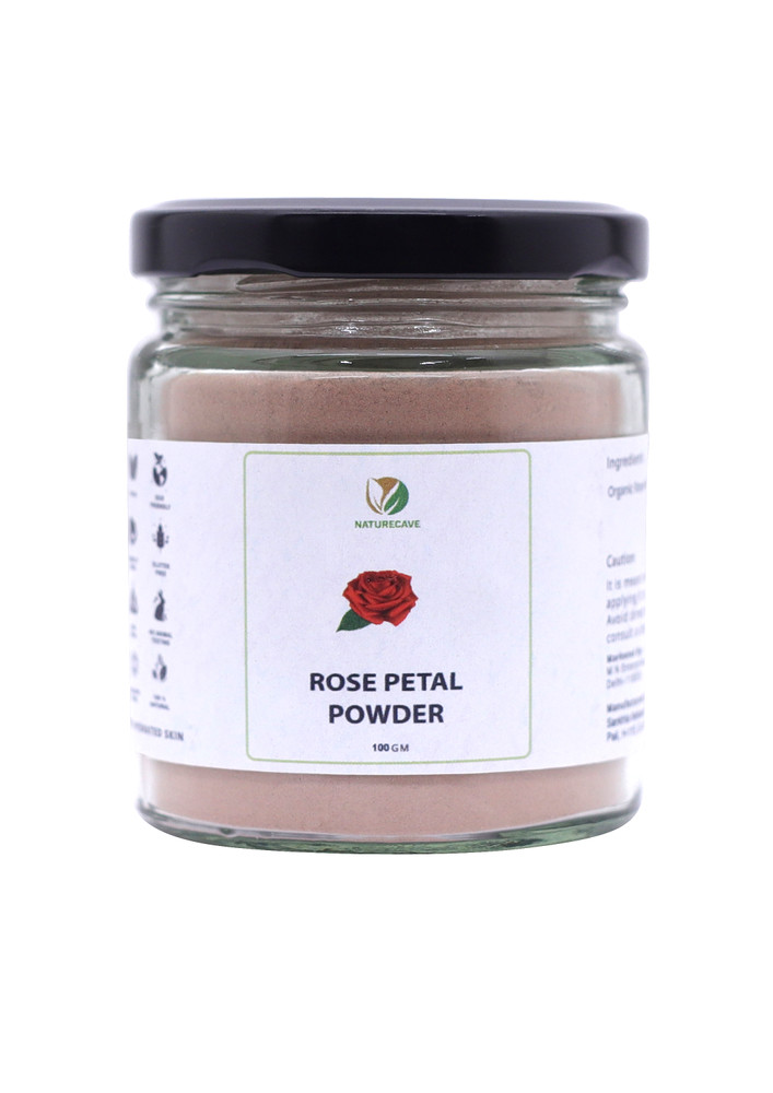 Naturecave 100% Natural Rose Petal Powder for Face pack and Hair (100 Grams)