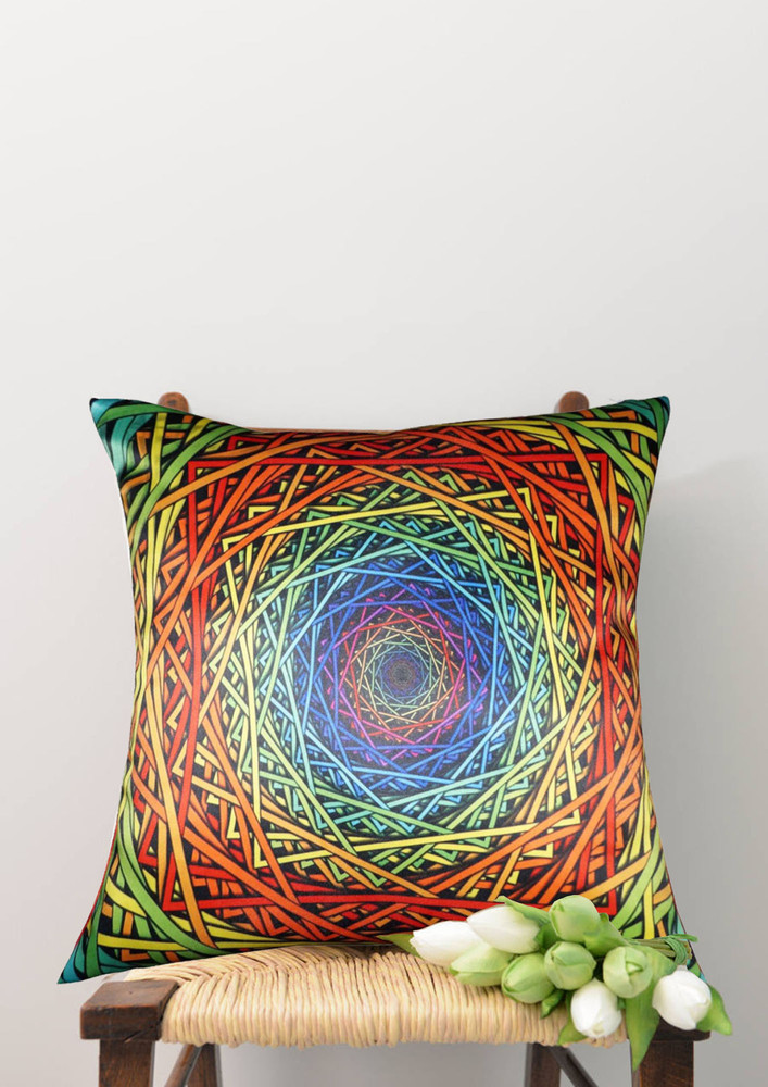 Lushomes Printed Endless Cushion Cover(16 x 16 inches, Single pc)