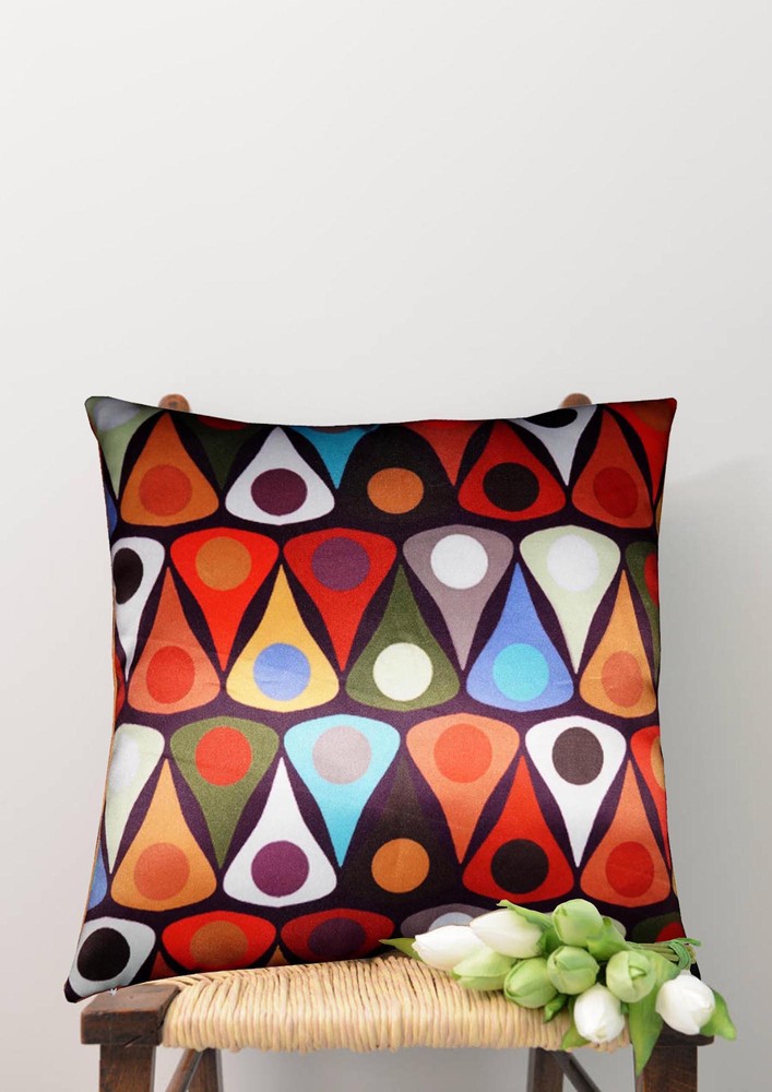 Lushomes  AbstractPrinted Cushion Cover (16 x 16 inches, Single pc)