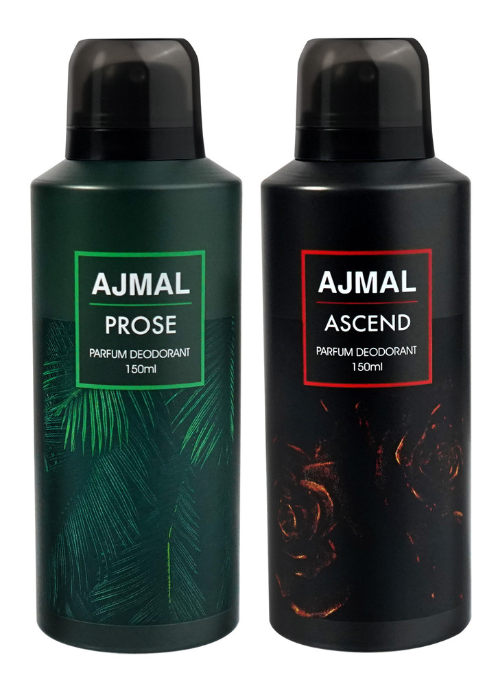 Ajmal Prose and Ascend Deodorant Perfume 150ML Each Long Lasting Spray Party Wear Gift For Men and Women Online Exclusive