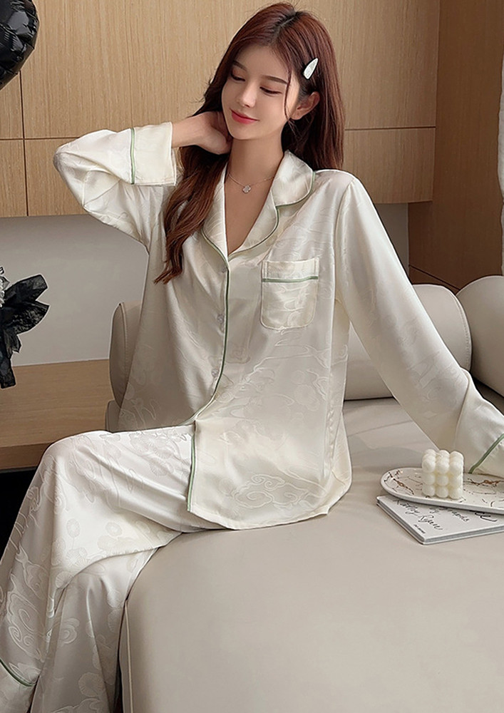 White Loose Fit Pyjama Set